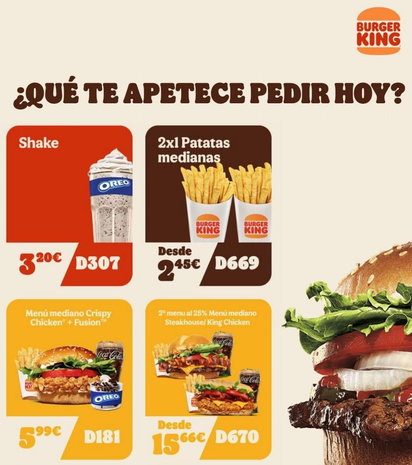 Burger King canarias  Promociones Burger King  ofertas