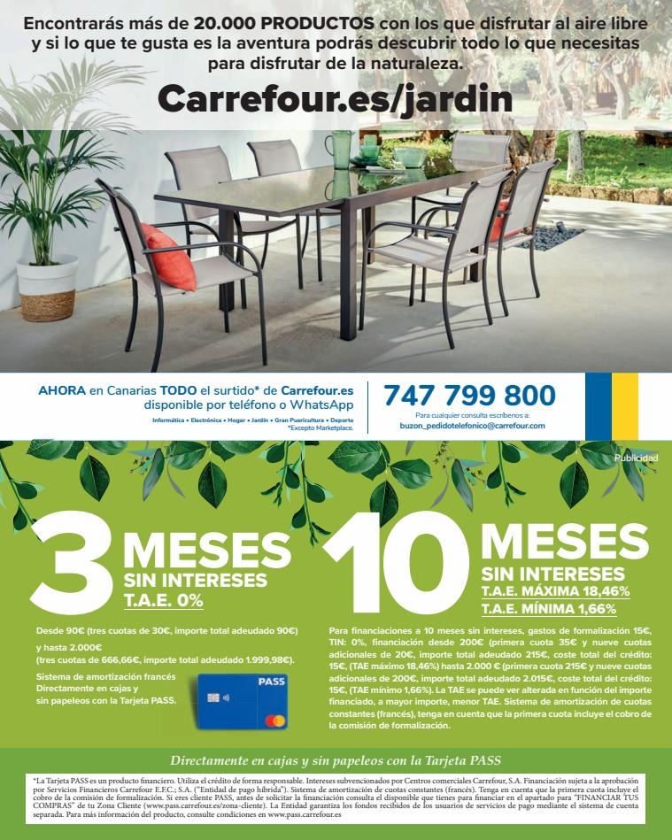 Carrefour canarias  JARDIN (Conjuntos jardín, sillas playa, piscinas, plantas y barbacoas) 