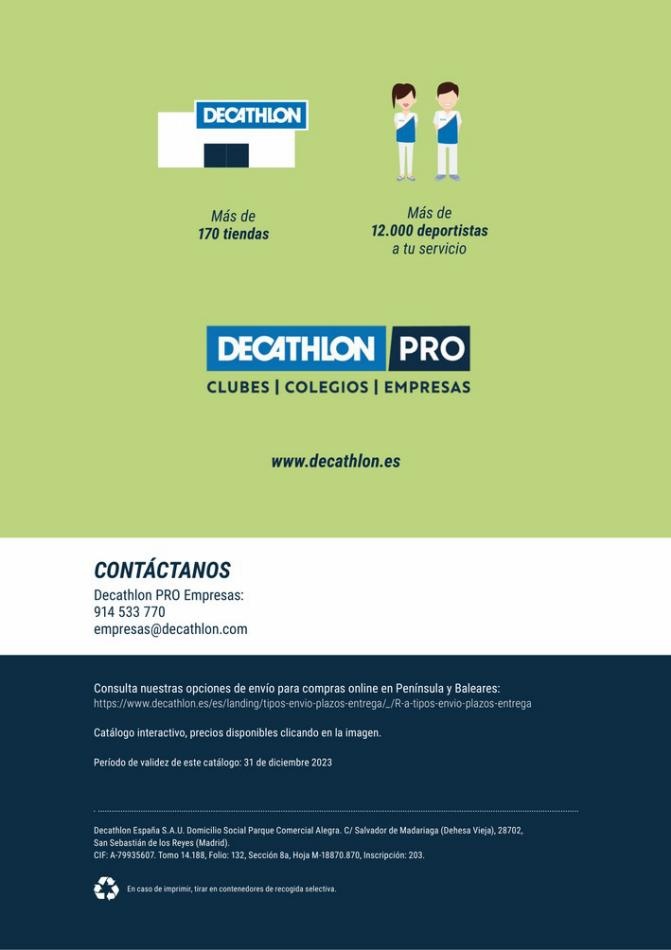 Decathlon canarias  Decathlon: Catálogo empresas Decathlon Pro 