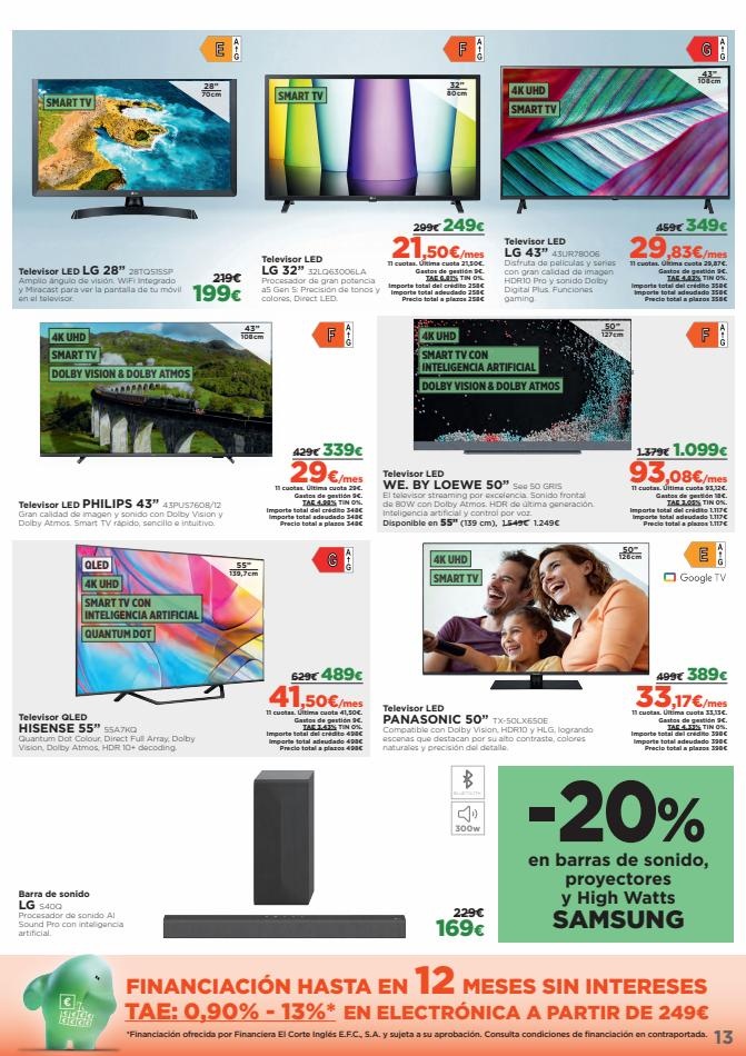 El Corte Inglés canarias  Electrónica  ofertas