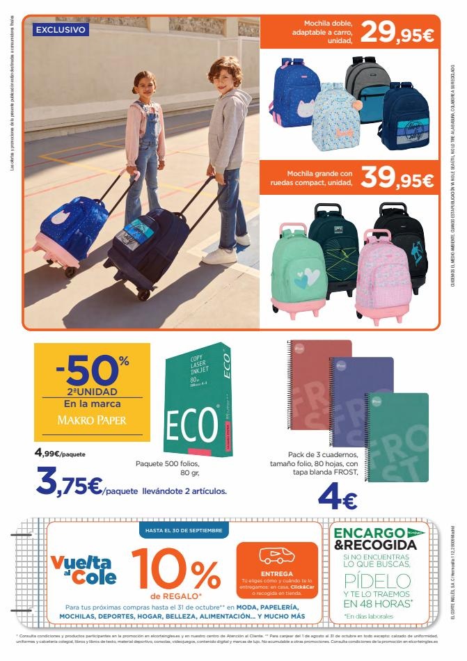 Hipercor canarias  Vuelta al cole 