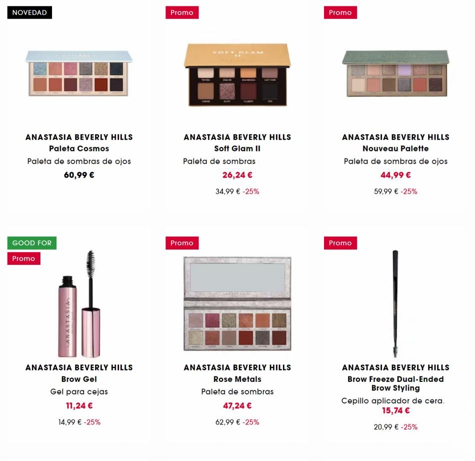 Sephora canarias  -25% en la marca Anastasia Beverly hills 