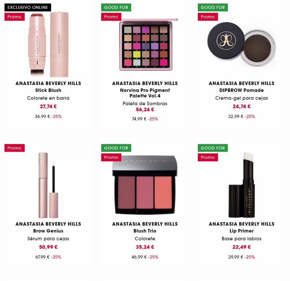 Sephora canarias  -25% en la marca Anastasia Beverly hills 