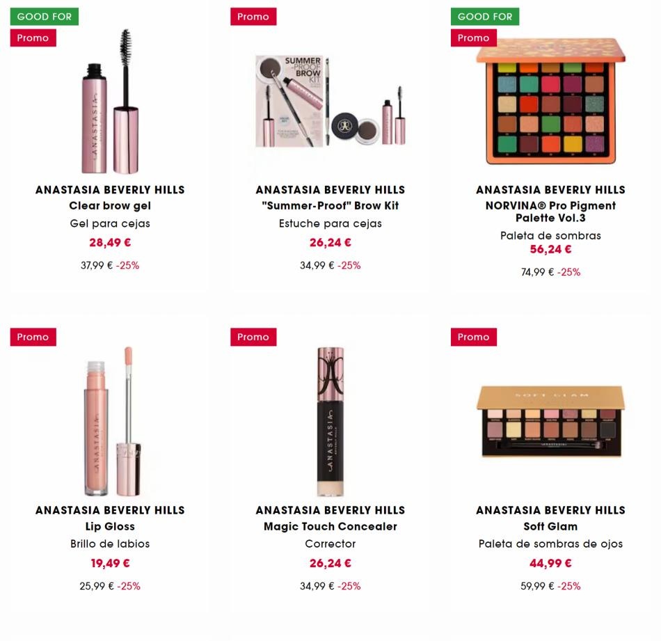 Sephora canarias  -25% en la marca Anastasia Beverly hills 