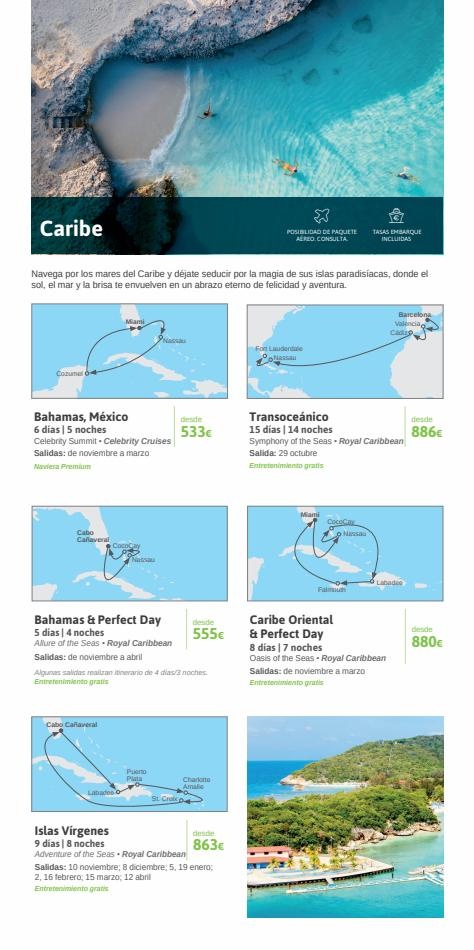 Viajes El Corte Inglés canarias  Cruceros marítimos invierno  ofertas