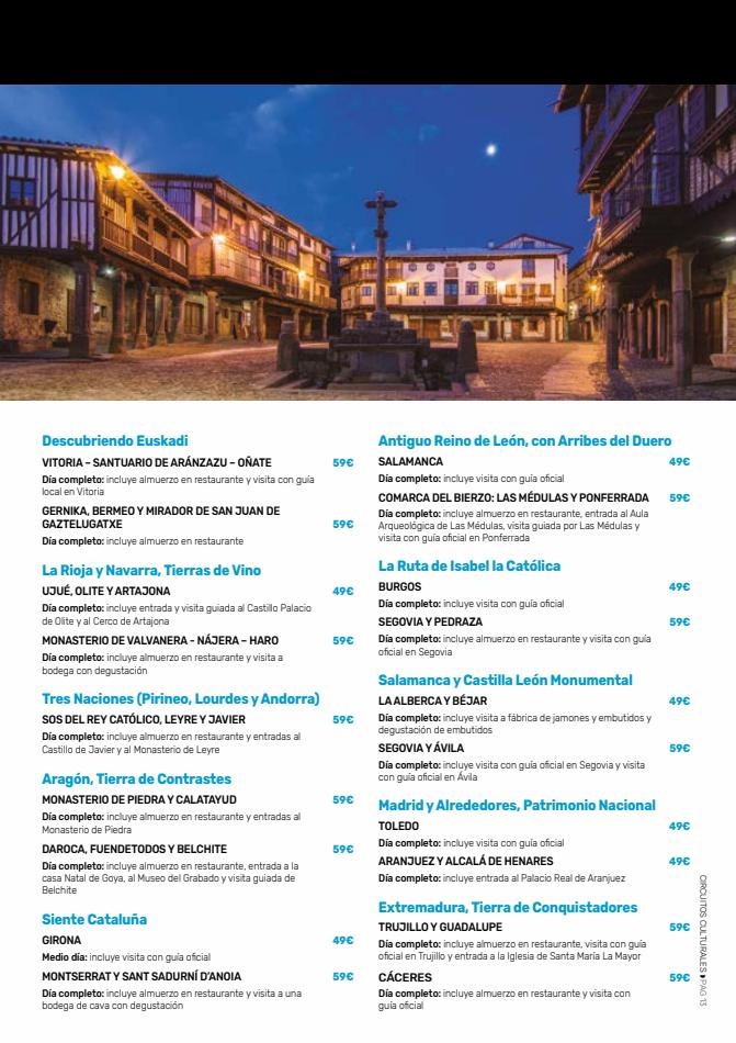 Viajes Eroski canarias  Circuitos Culturales 2023 