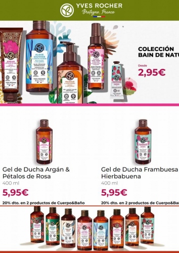 Yves Rocher canarias  20% dto productos de Cuerpo&Baño 