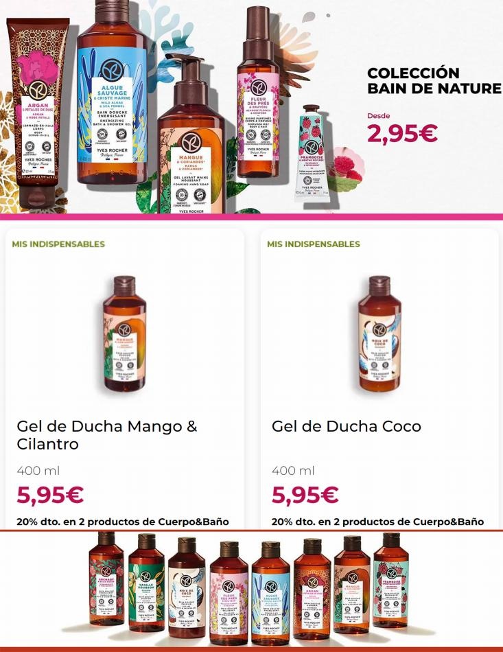 Yves Rocher canarias  20% dto productos de Cuerpo&Baño 