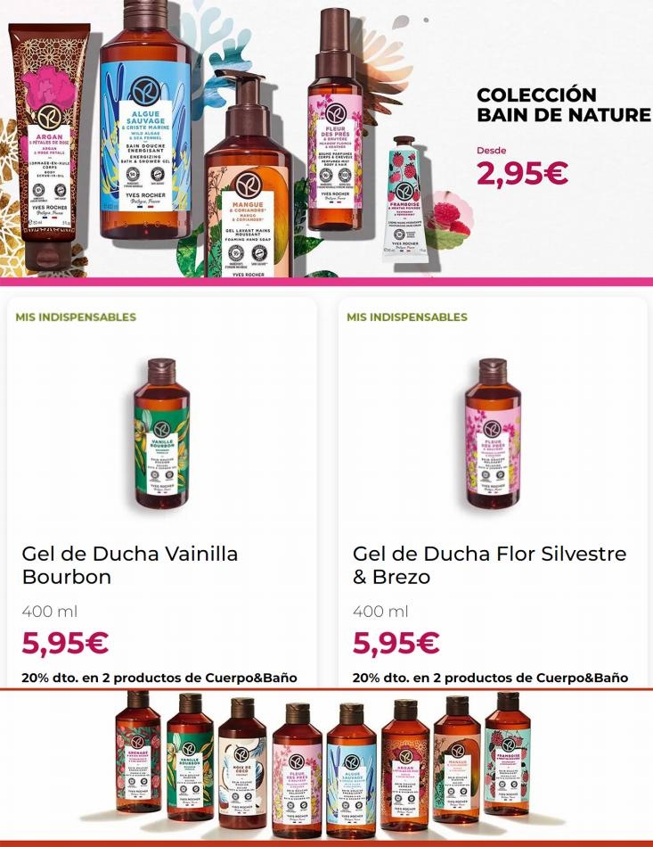 Yves Rocher canarias  20% dto productos de Cuerpo&Baño 